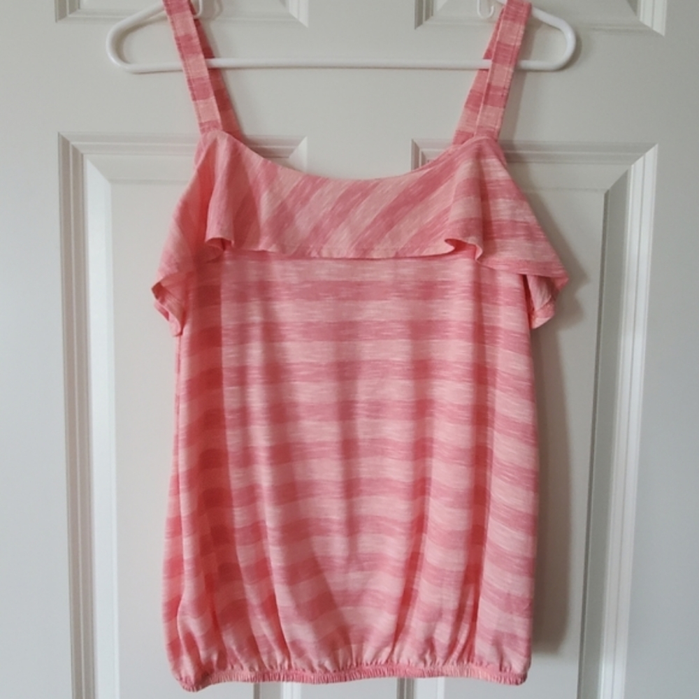 Gap Peach Striped Sleeveless Top Size Small